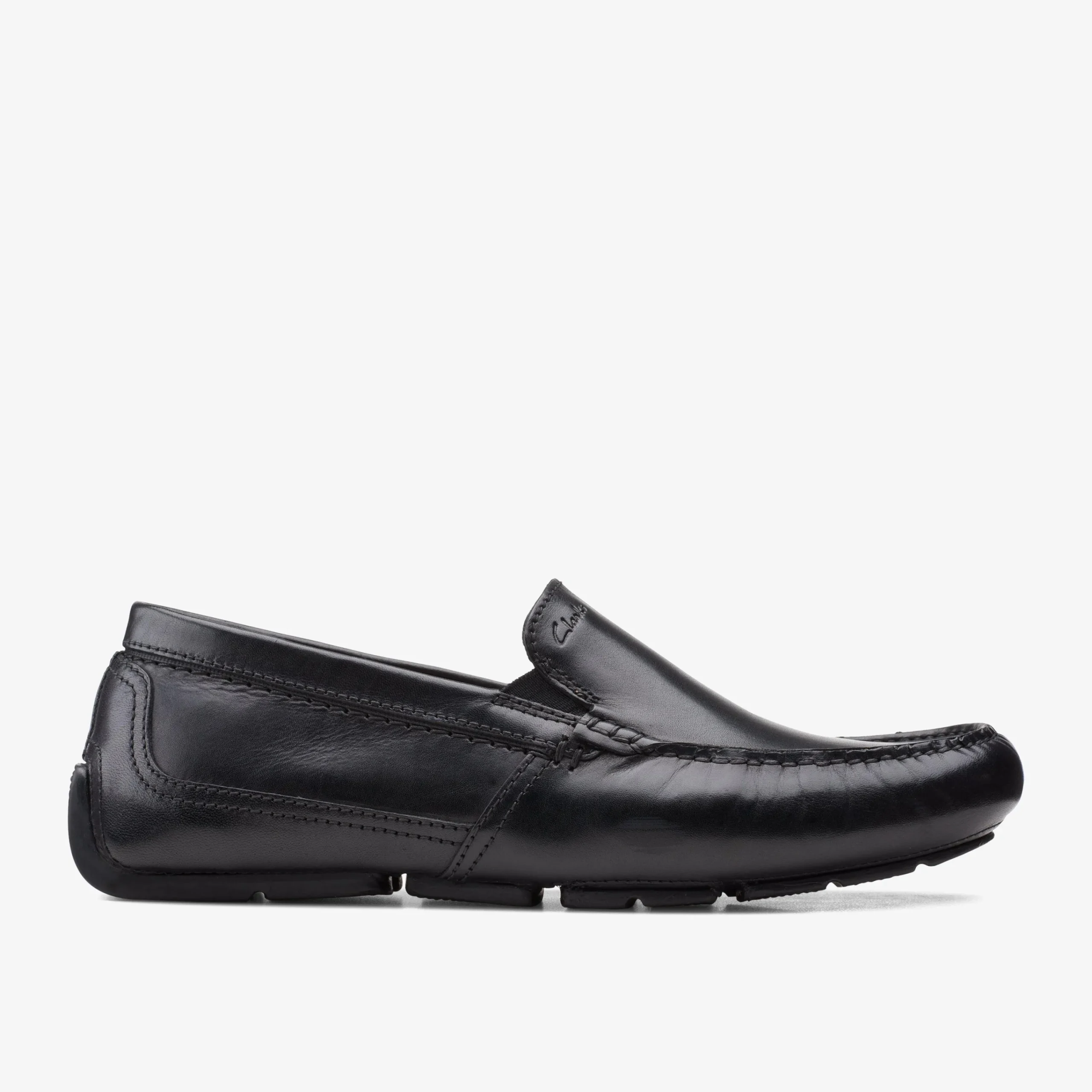 Clarks Markman Plain Black Leather Fashion