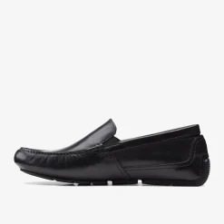 Clarks Markman Plain Black Leather Fashion