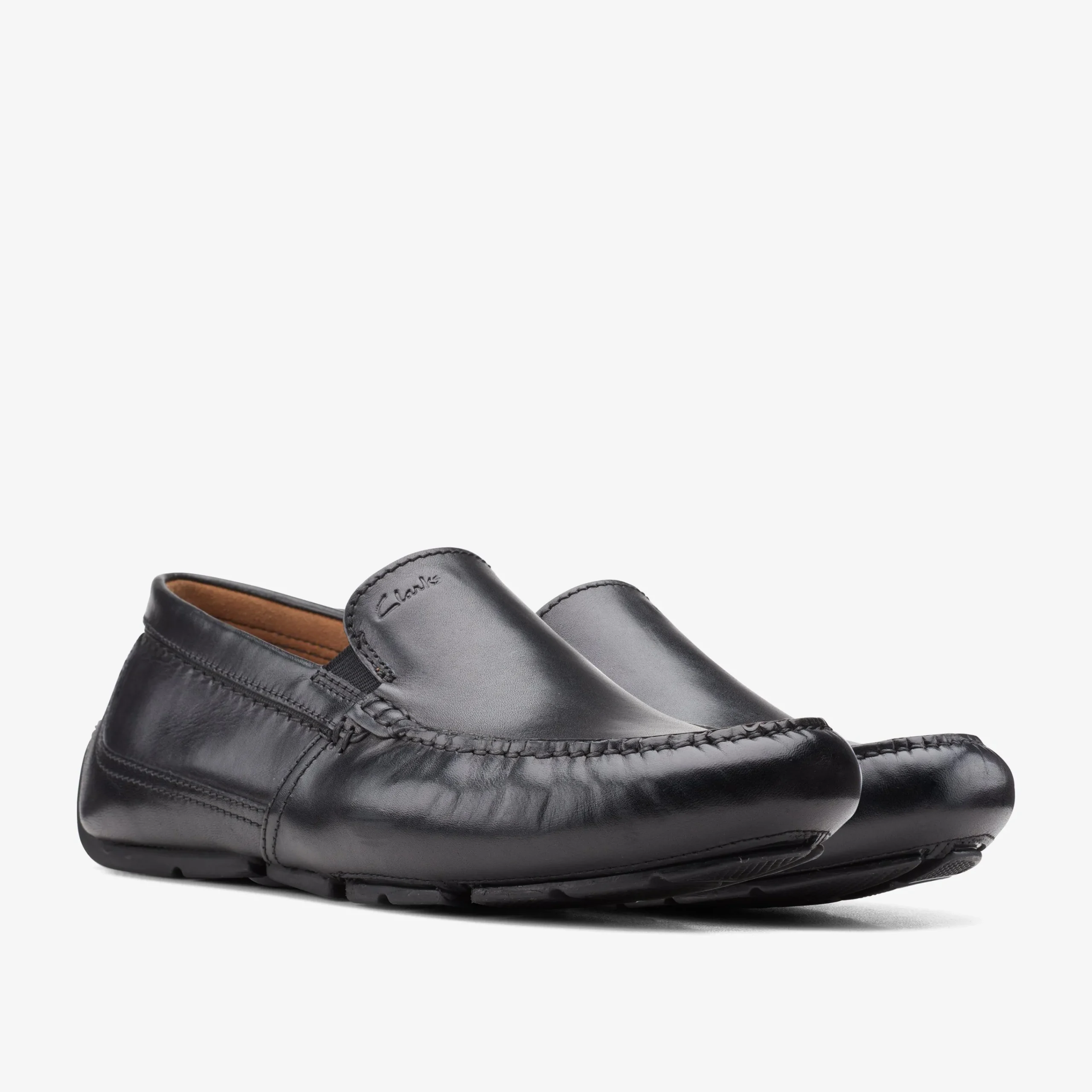 Clarks Markman Plain Black Leather Fashion