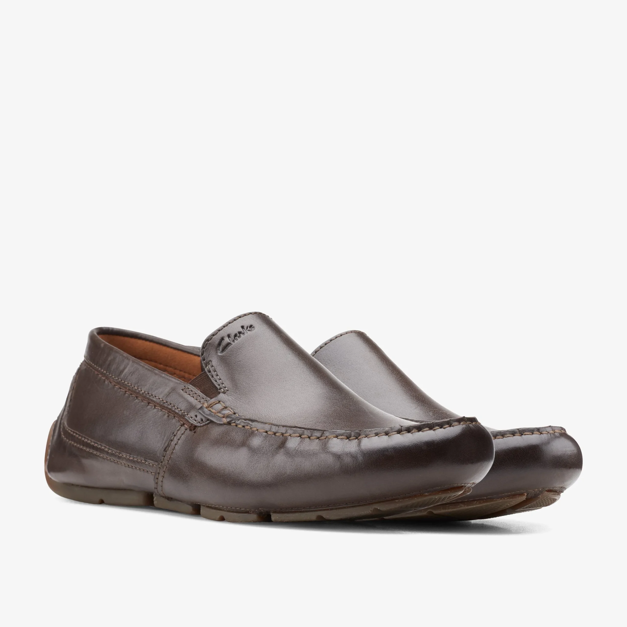 Clarks Markman Plain Dark Brown Hot