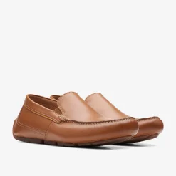 Clarks Markman Plain Tan Leather Outlet