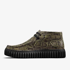 Clarks Martine Rose Torhill Hi Green Snake Online