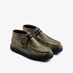 Clarks Martine Rose Torhill Hi Green Snake Online