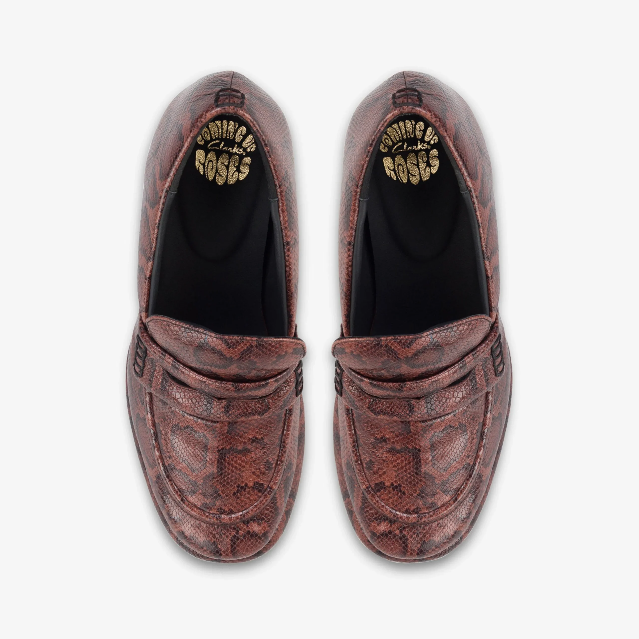 Clarks Martine Rose Womens Loafer 1 Brown Snake Clearance