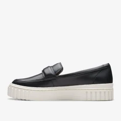 Clarks Mayhill Cove Black Leather Discount