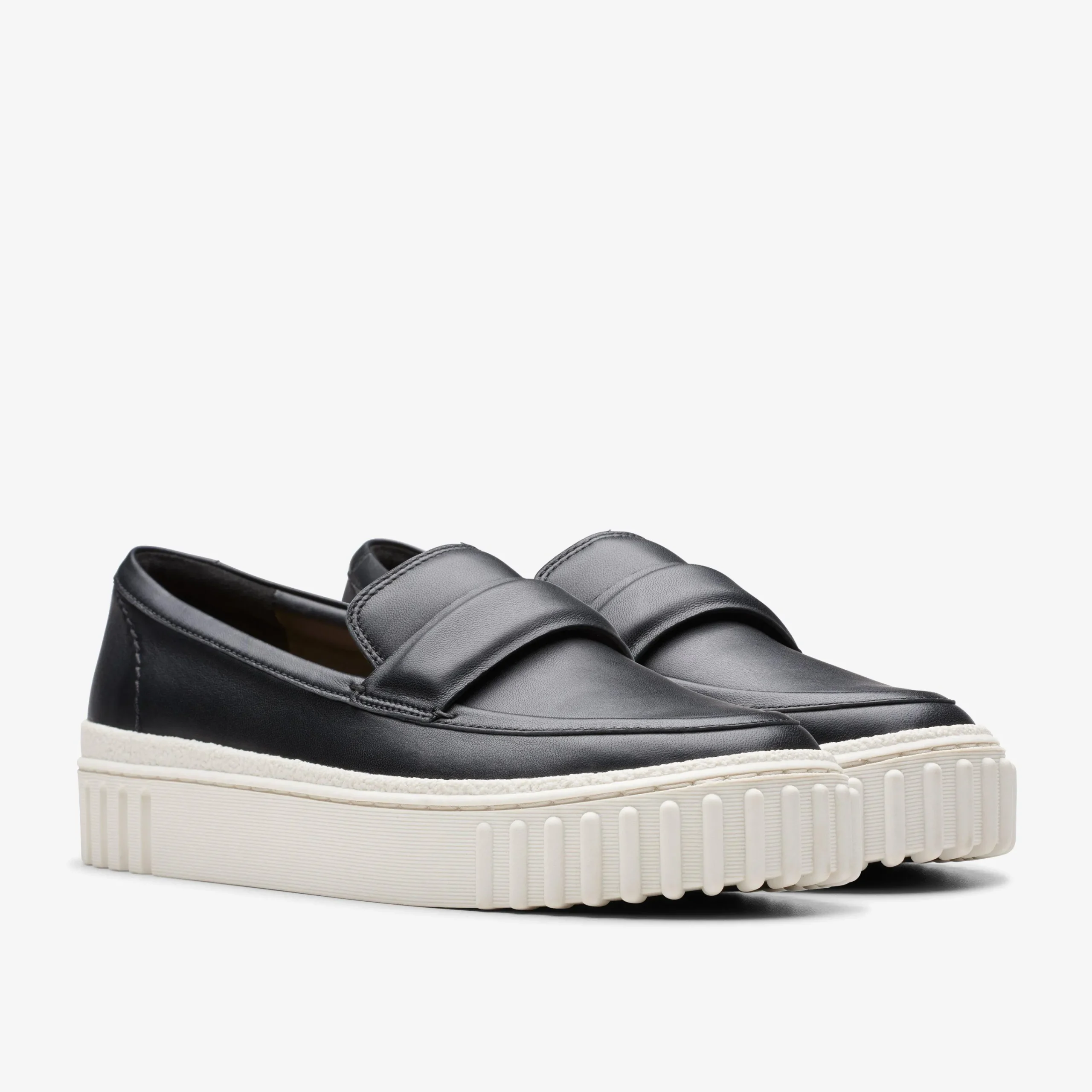 Clarks Mayhill Cove Black Leather Discount