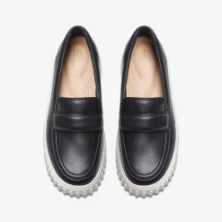 Clarks Mayhill Cove Black Leather Discount