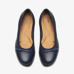 Clarks Meadow Rae Navy Leather Online