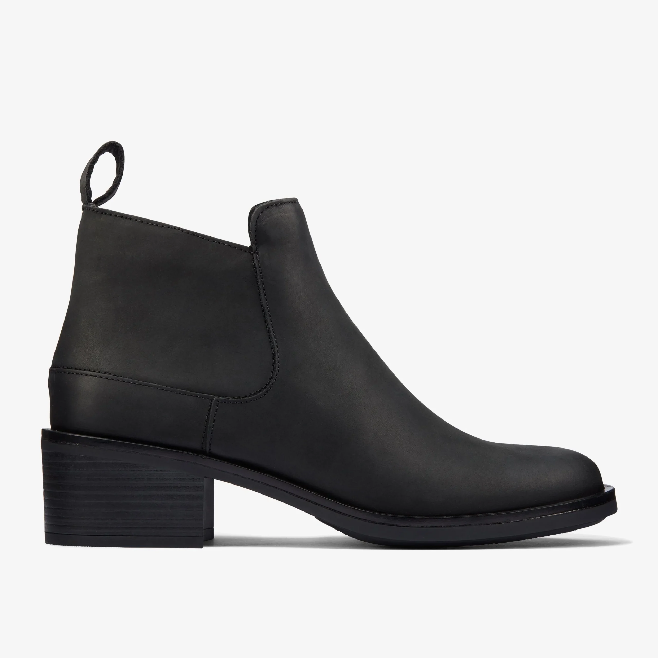 Clarks Memi Zip Black Leather Outlet