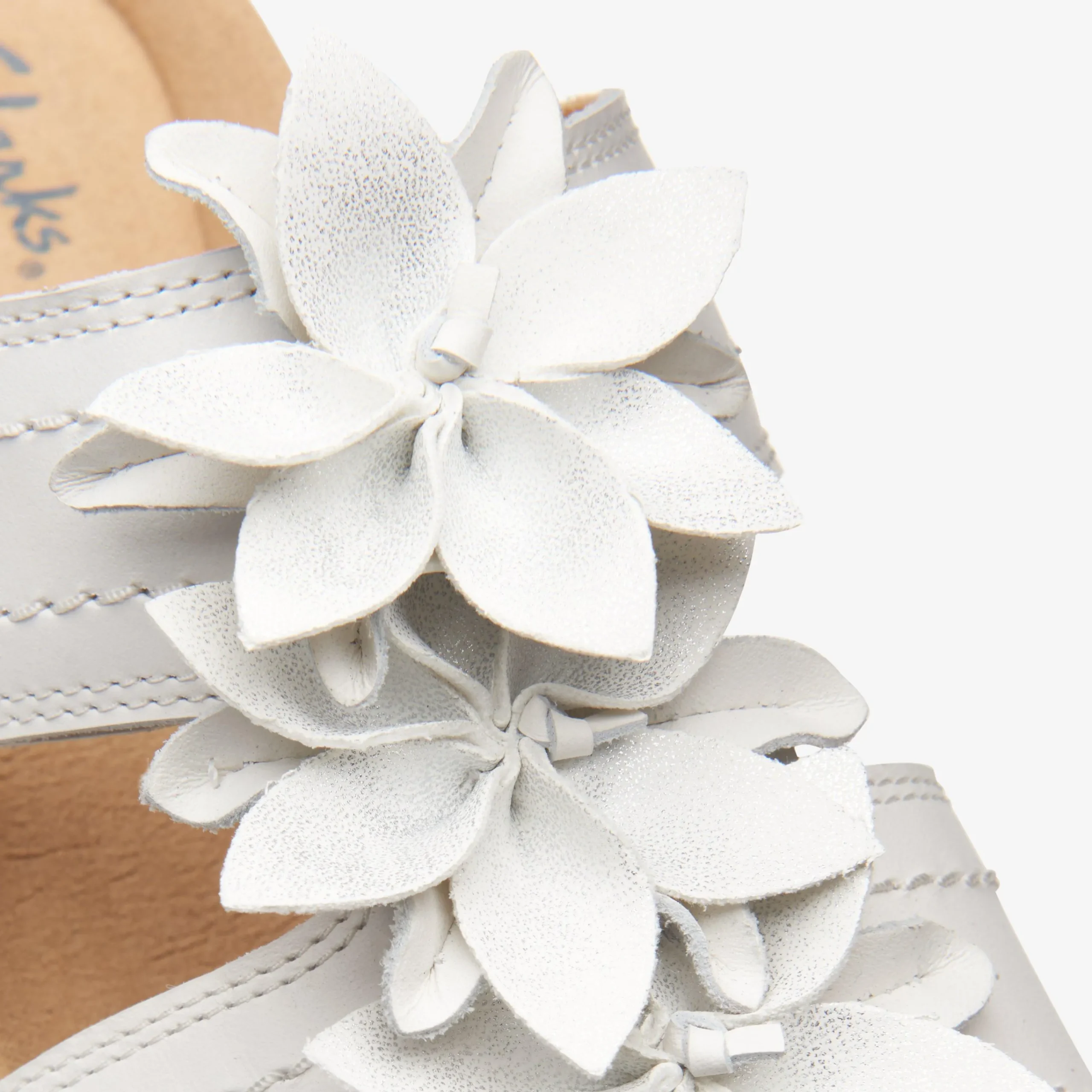 Clarks Merliah Raelyn White Leather Cheap