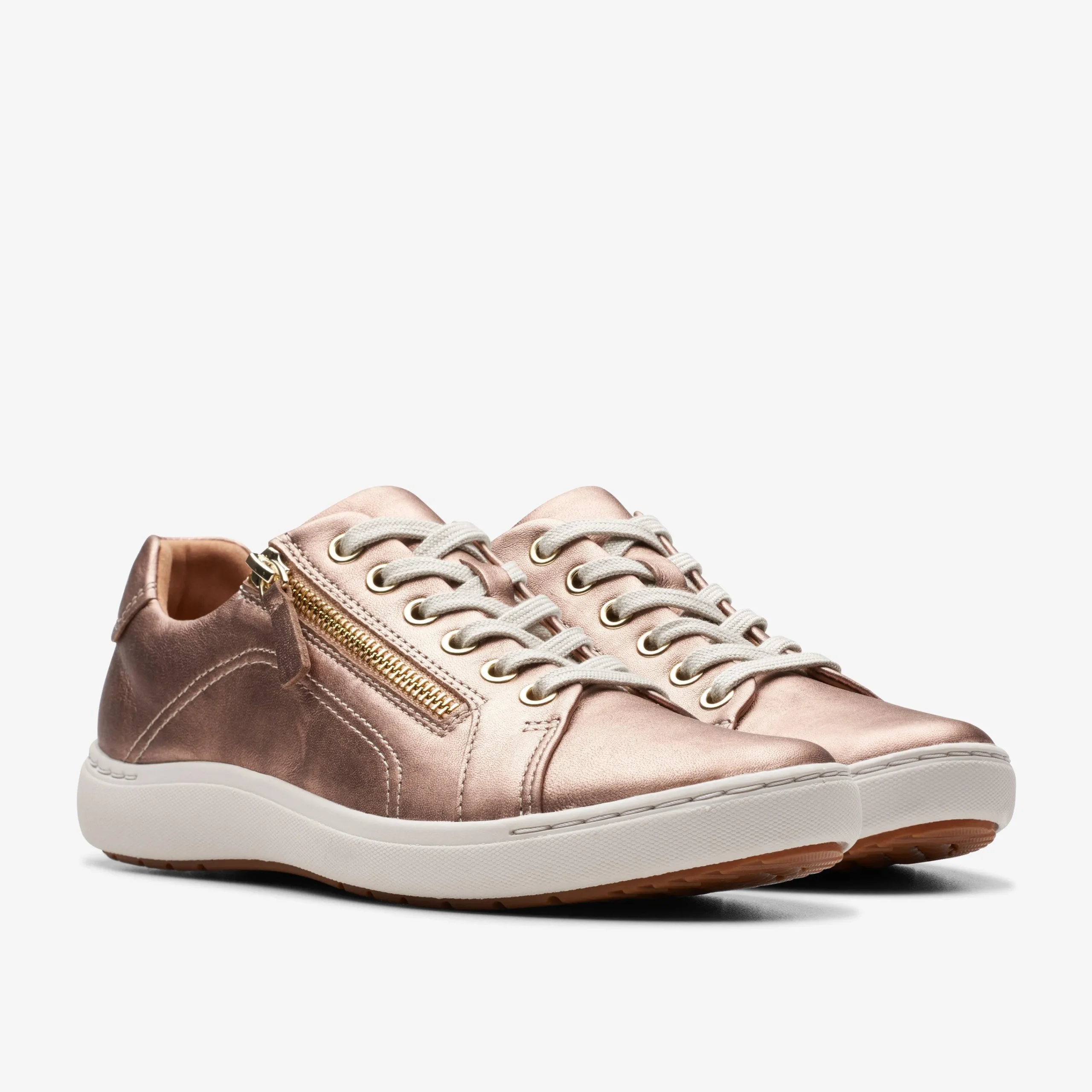 Clarks Nalle Lace Rose Gold Leather Cheap