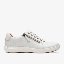 Clarks Nalle Lace White Leather Cheap