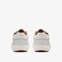 Clarks Nalle Lace White Leather Cheap
