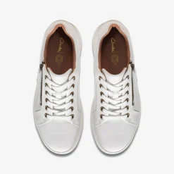 Clarks Nalle Lace White Leather Cheap