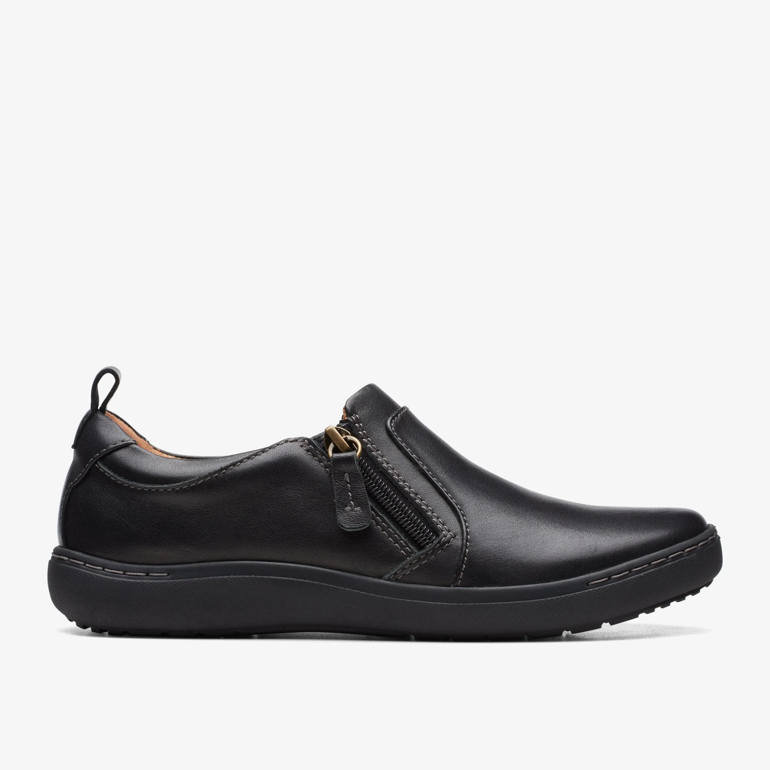 Clarks Nalle Lilac Black Leather Discount