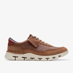 Clarks Nature X One Dark Tan Leather New