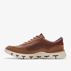 Clarks Nature X One Dark Tan Leather New