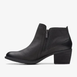 Clarks Neva Lo Black Leather Discount