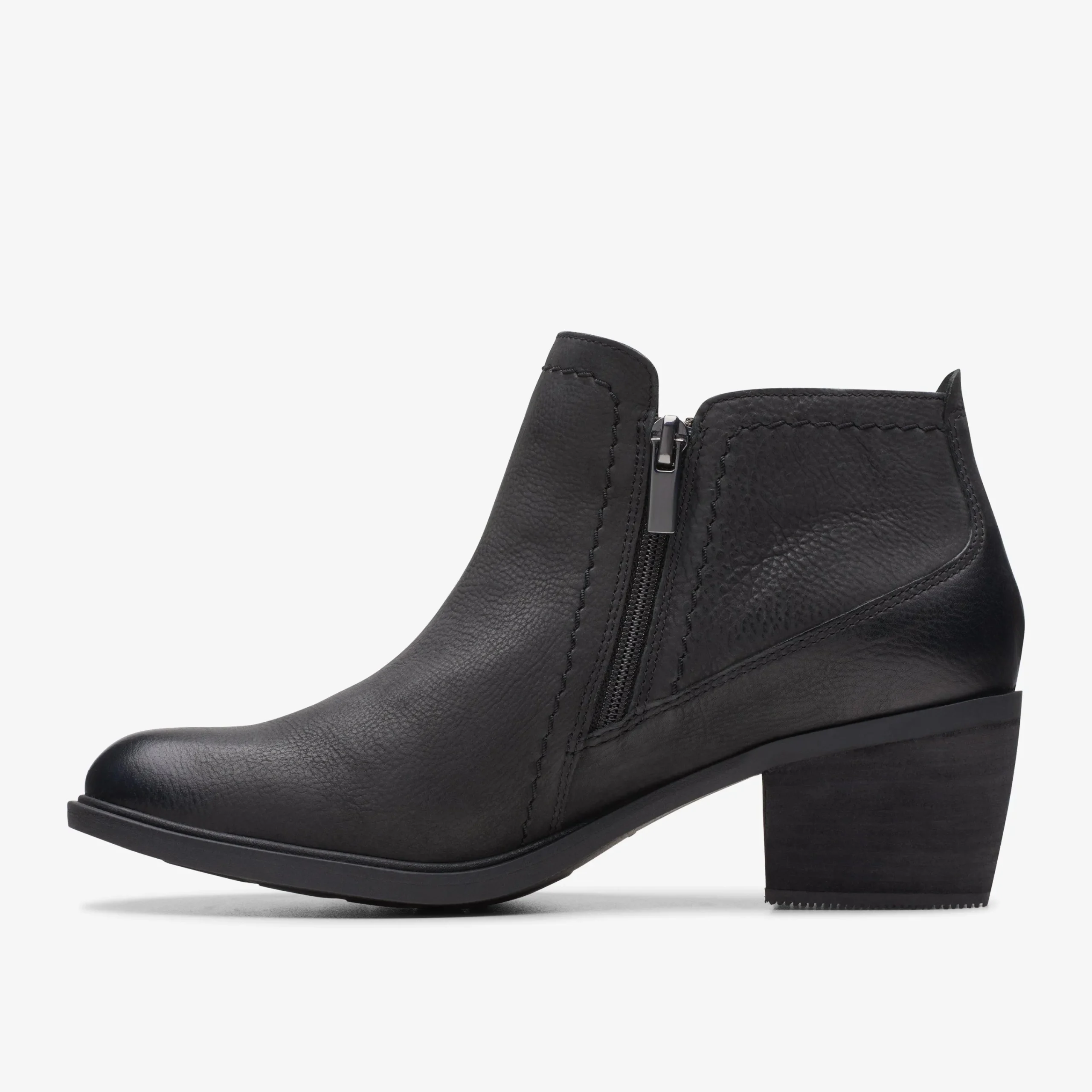 Clarks Neva Lo Black Leather Discount