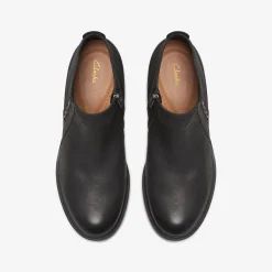 Clarks Neva Lo Black Leather Discount