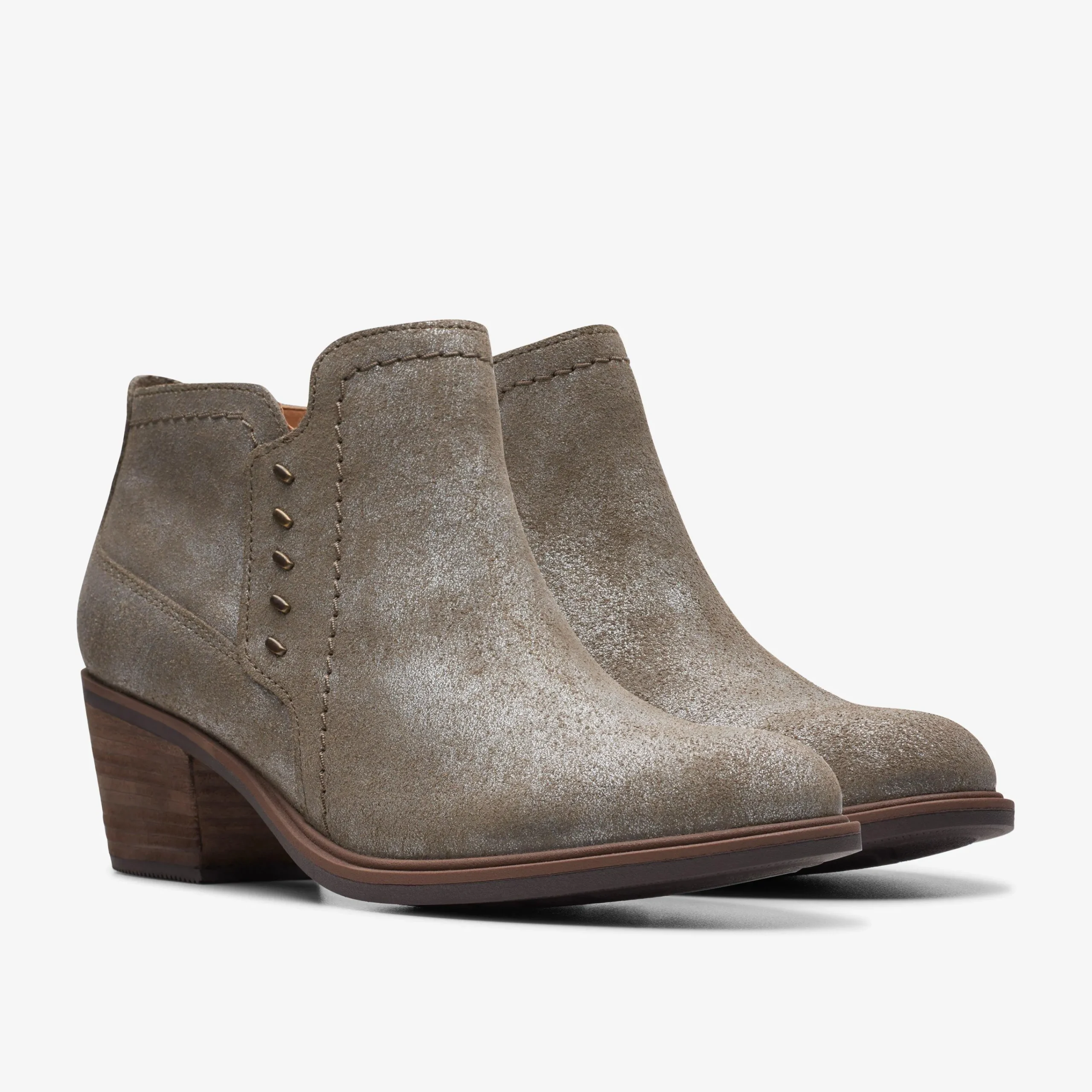 Clarks Neva Lo Taupe Metallic Flash Sale