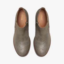 Clarks Neva Lo Taupe Metallic Flash Sale