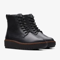 Clarks Orianna Lace Black Leather Shop