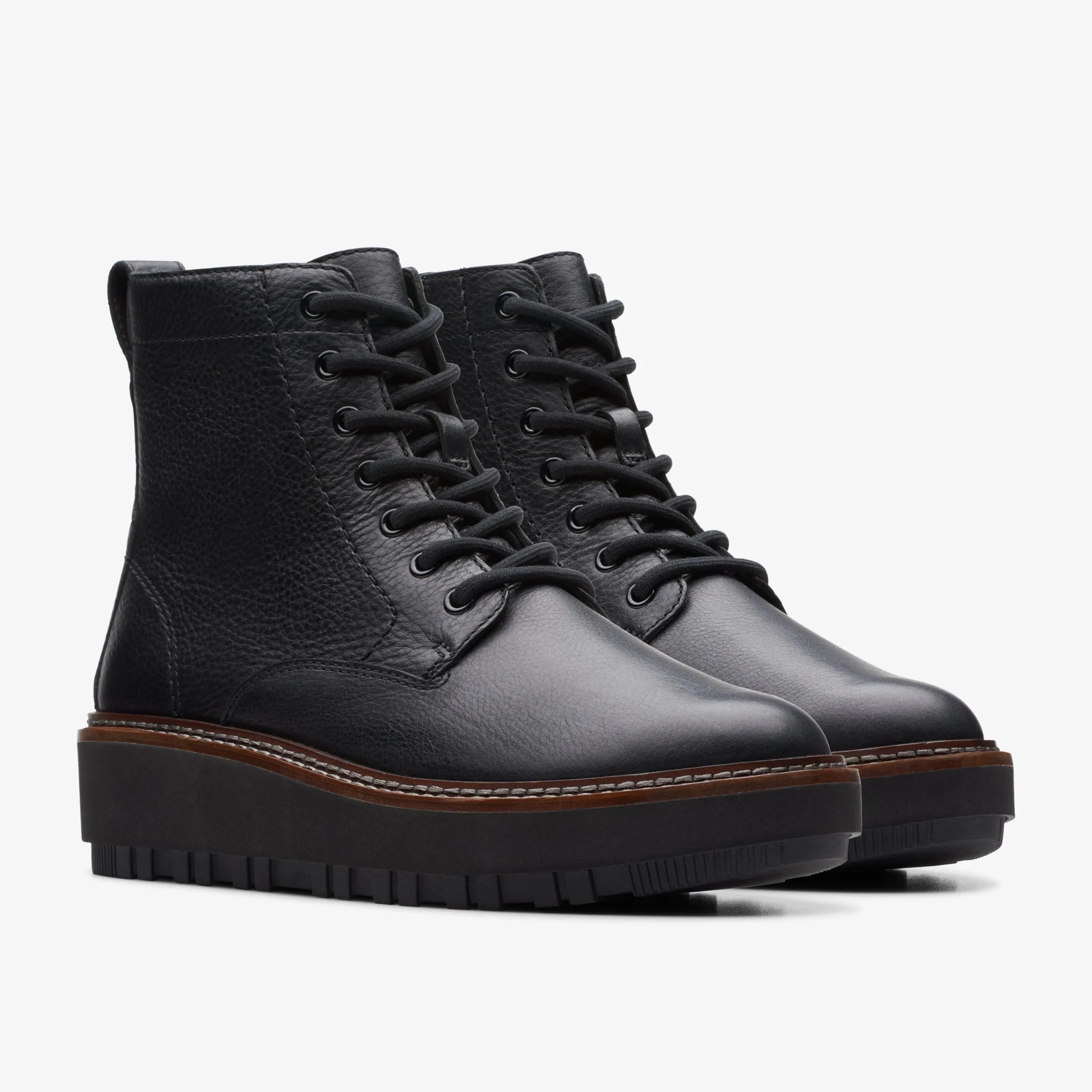 Clarks Orianna Lace Black Leather Shop