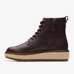 Clarks Orianna Lace Dark Brown Leather New