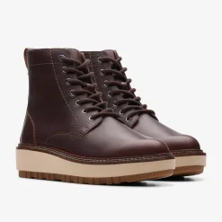Clarks Orianna Lace Dark Brown Leather New