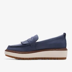 Clarks Orianna Loafer Navy Nubuck Fashion