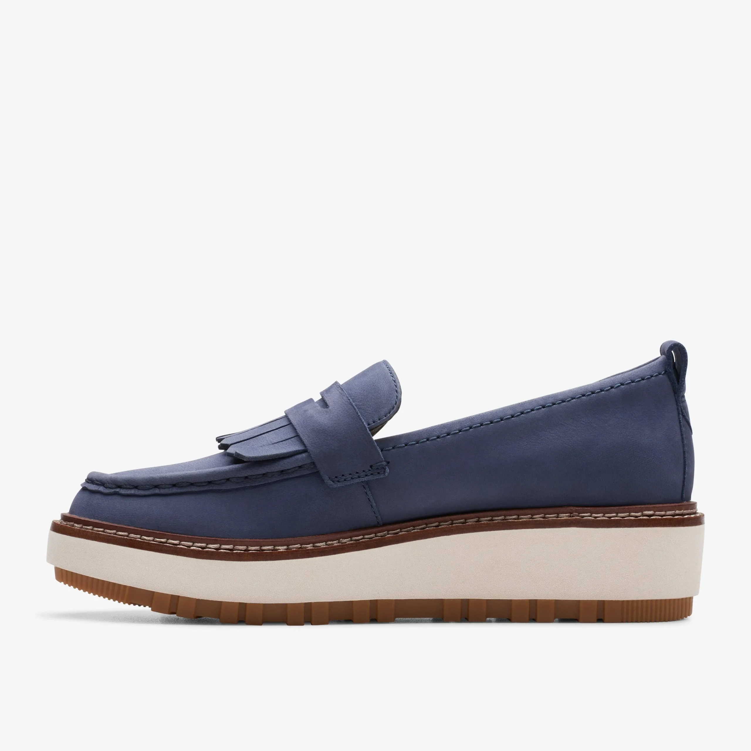 Clarks Orianna Loafer Navy Nubuck Fashion