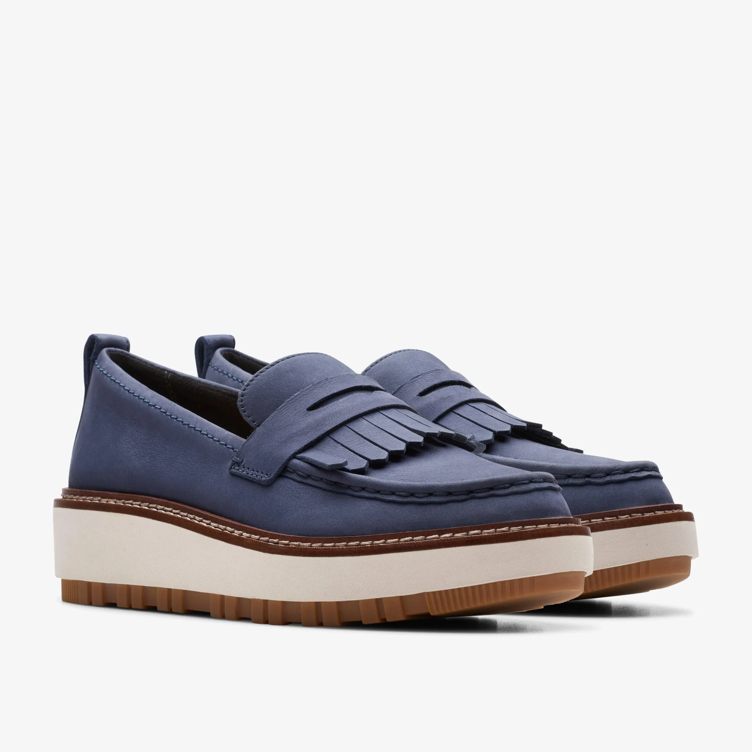 Clarks Orianna Loafer Navy Nubuck Fashion