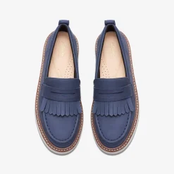Clarks Orianna Loafer Navy Nubuck Fashion