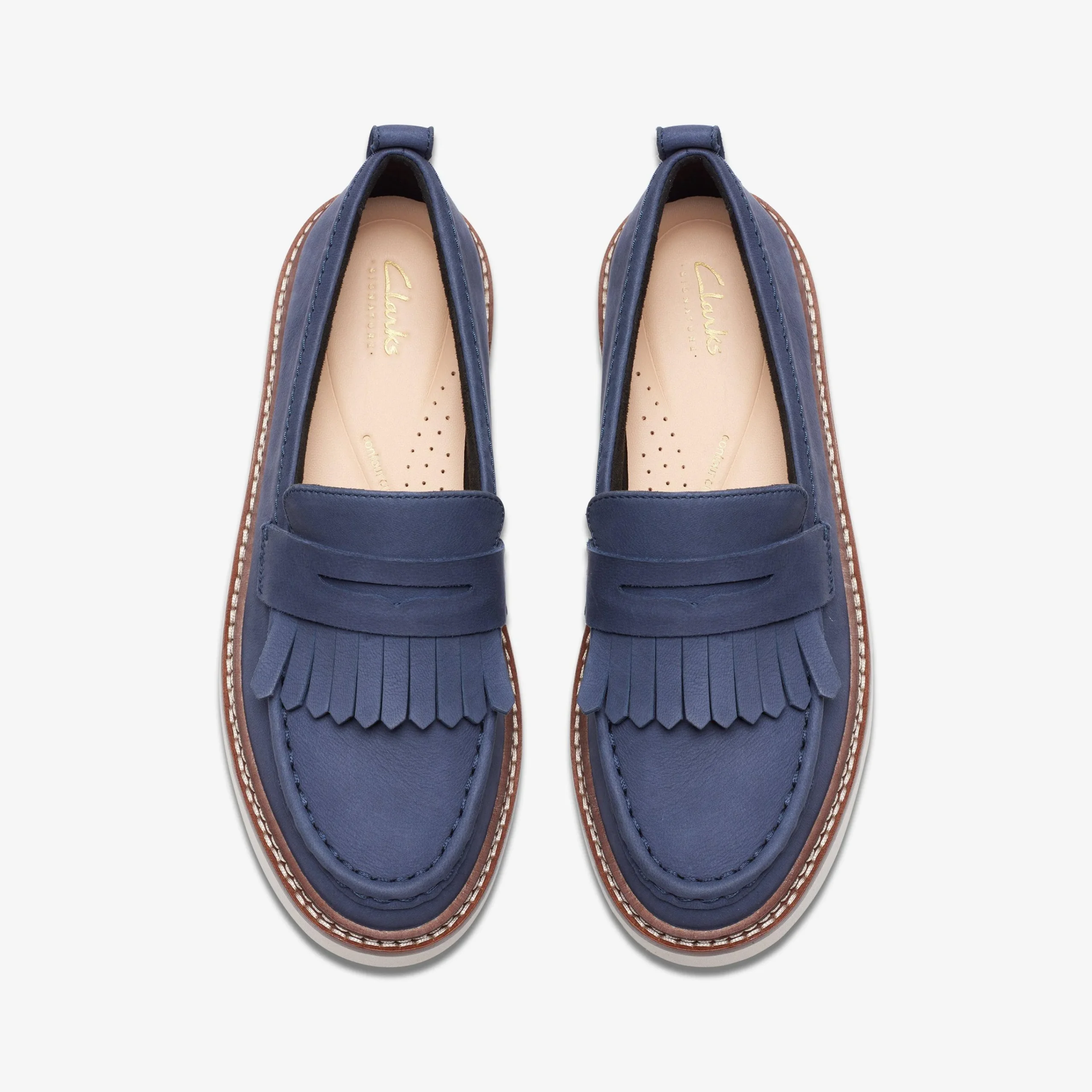 Clarks Orianna Loafer Navy Nubuck Fashion