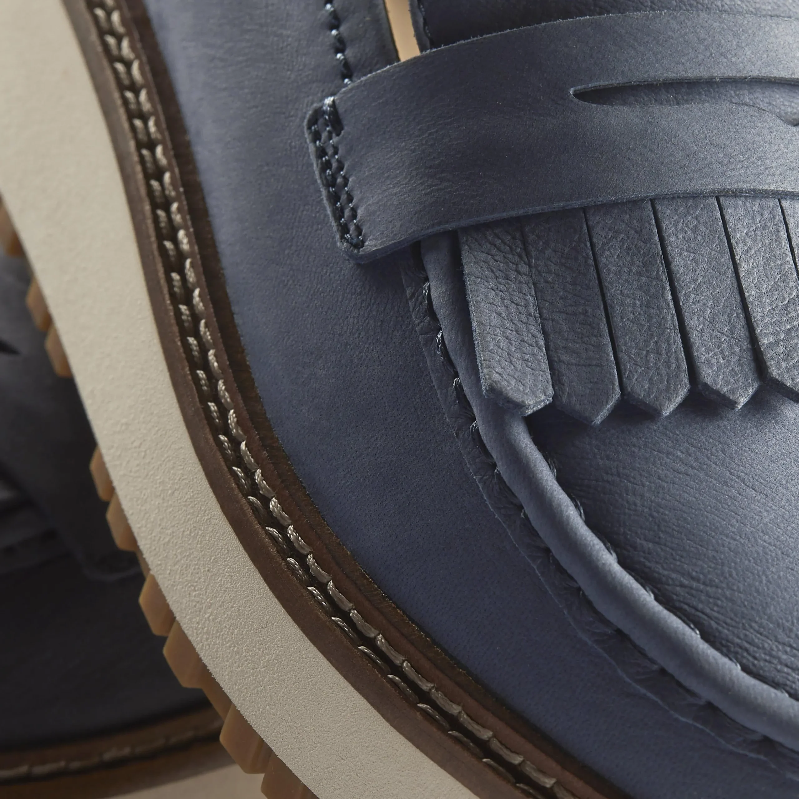 Clarks Orianna Loafer Navy Nubuck Fashion