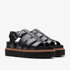Clarks Orianna Twist Black Leather Cheap
