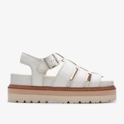 Clarks Orianna Twist Off White Leather Hot