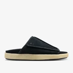 Clarks Overleigh Slide Black Suede Store