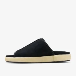 Clarks Overleigh Slide Black Suede Store