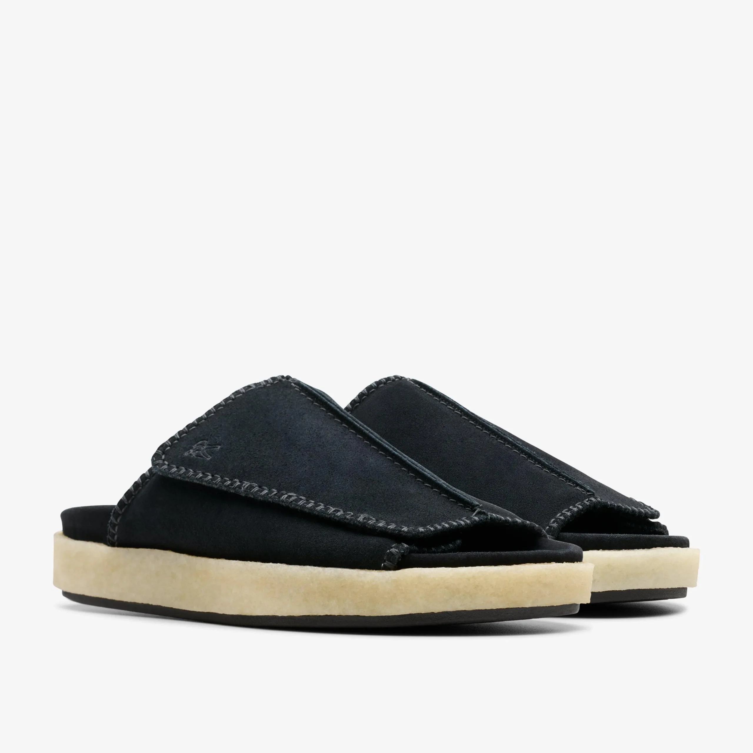 Clarks Overleigh Slide Black Suede Store