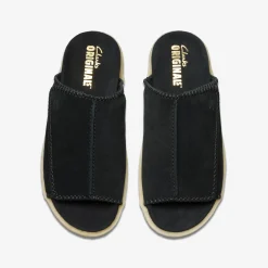 Clarks Overleigh Slide Black Suede Store