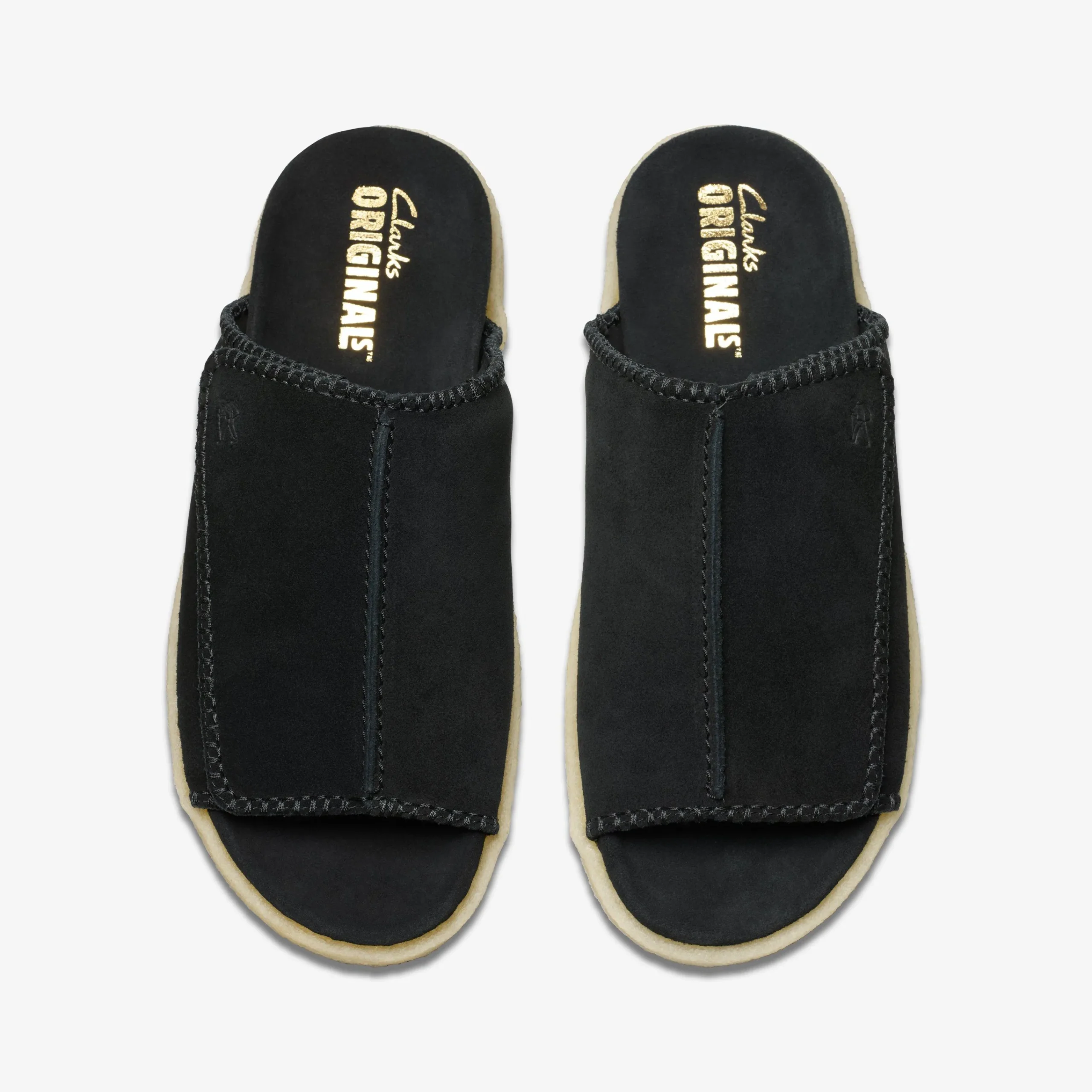 Clarks Overleigh Slide Black Suede Store