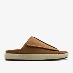 Clarks Overleigh Slide Cola Suede New
