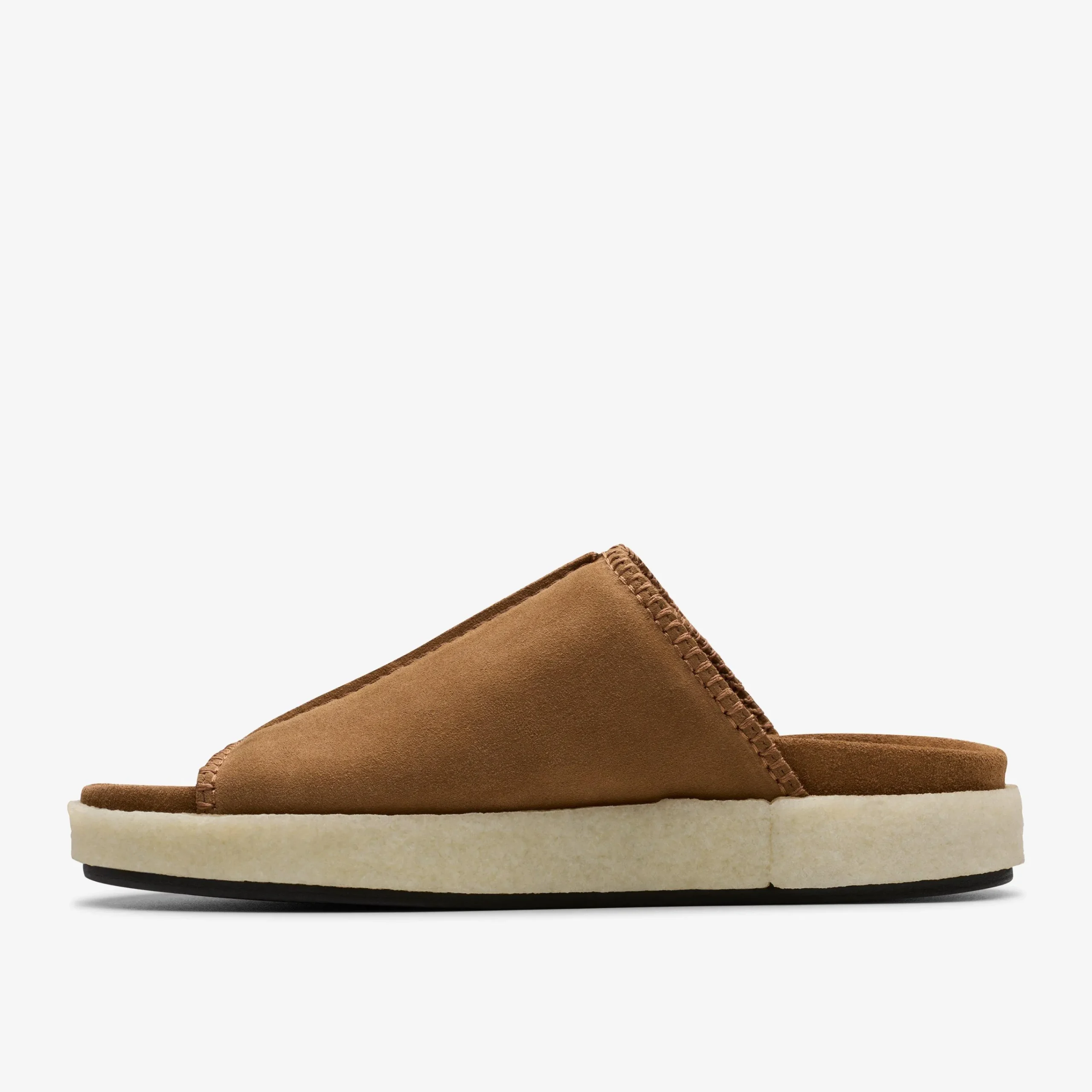 Clarks Overleigh Slide Cola Suede New