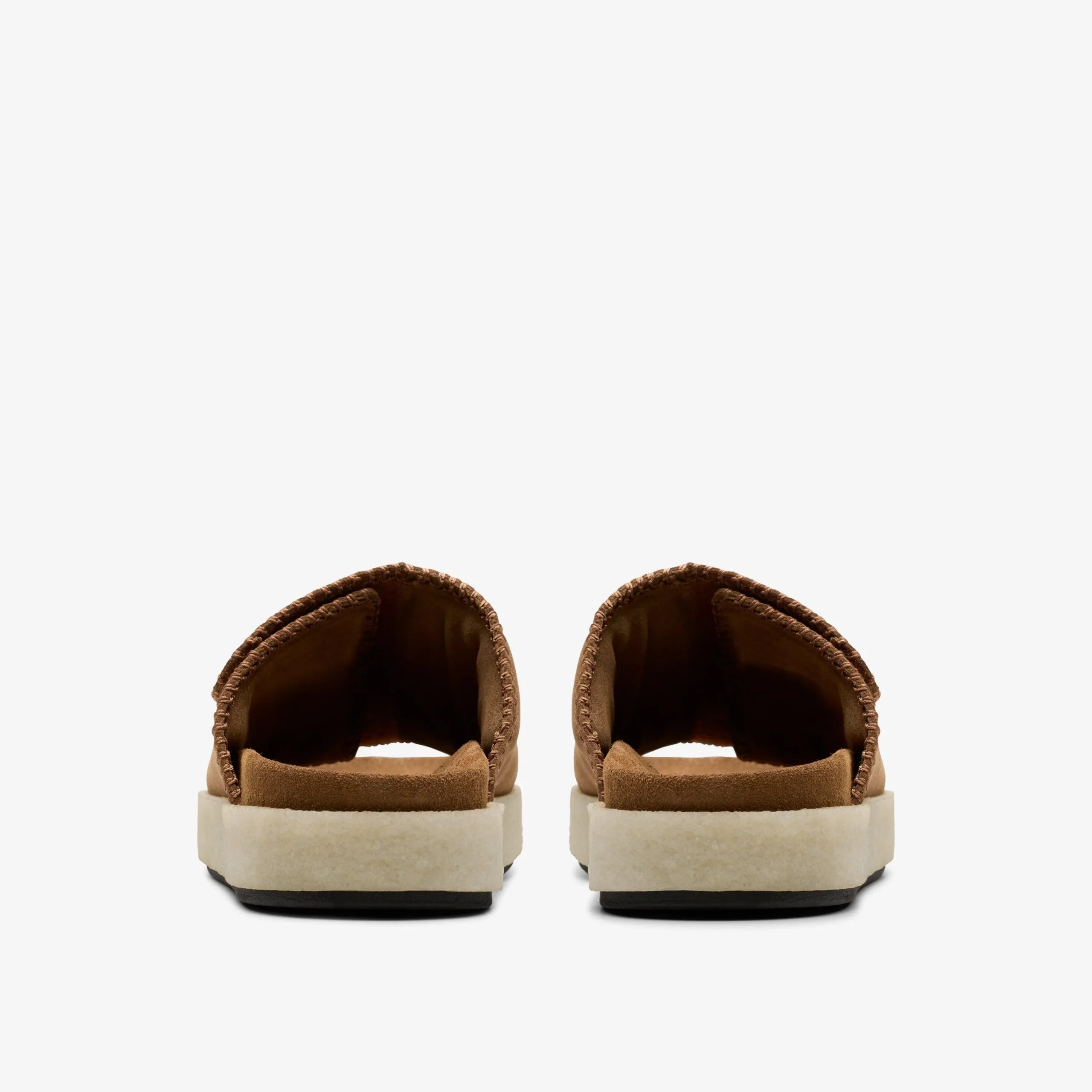 Clarks Overleigh Slide Cola Suede New