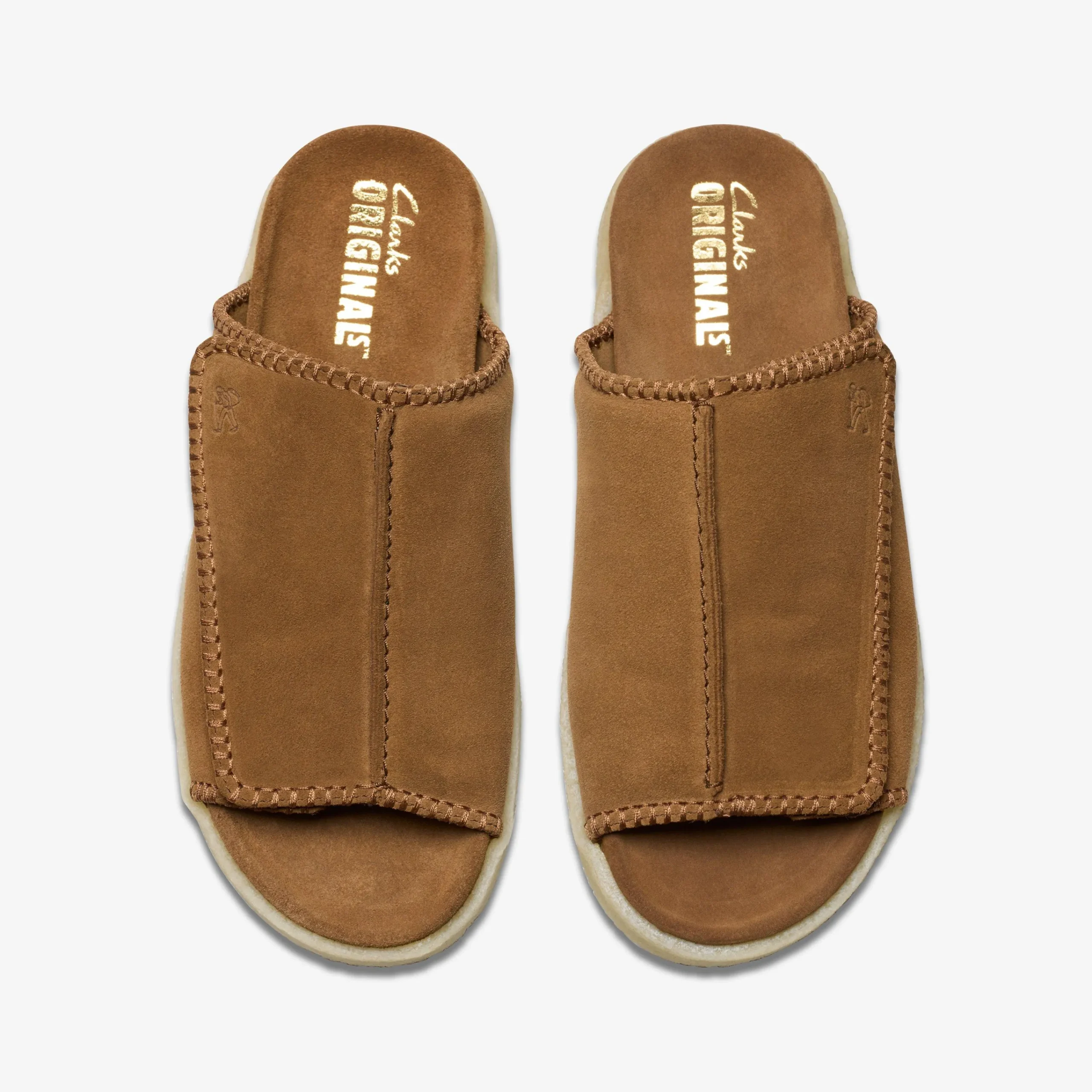 Clarks Overleigh Slide Cola Suede New