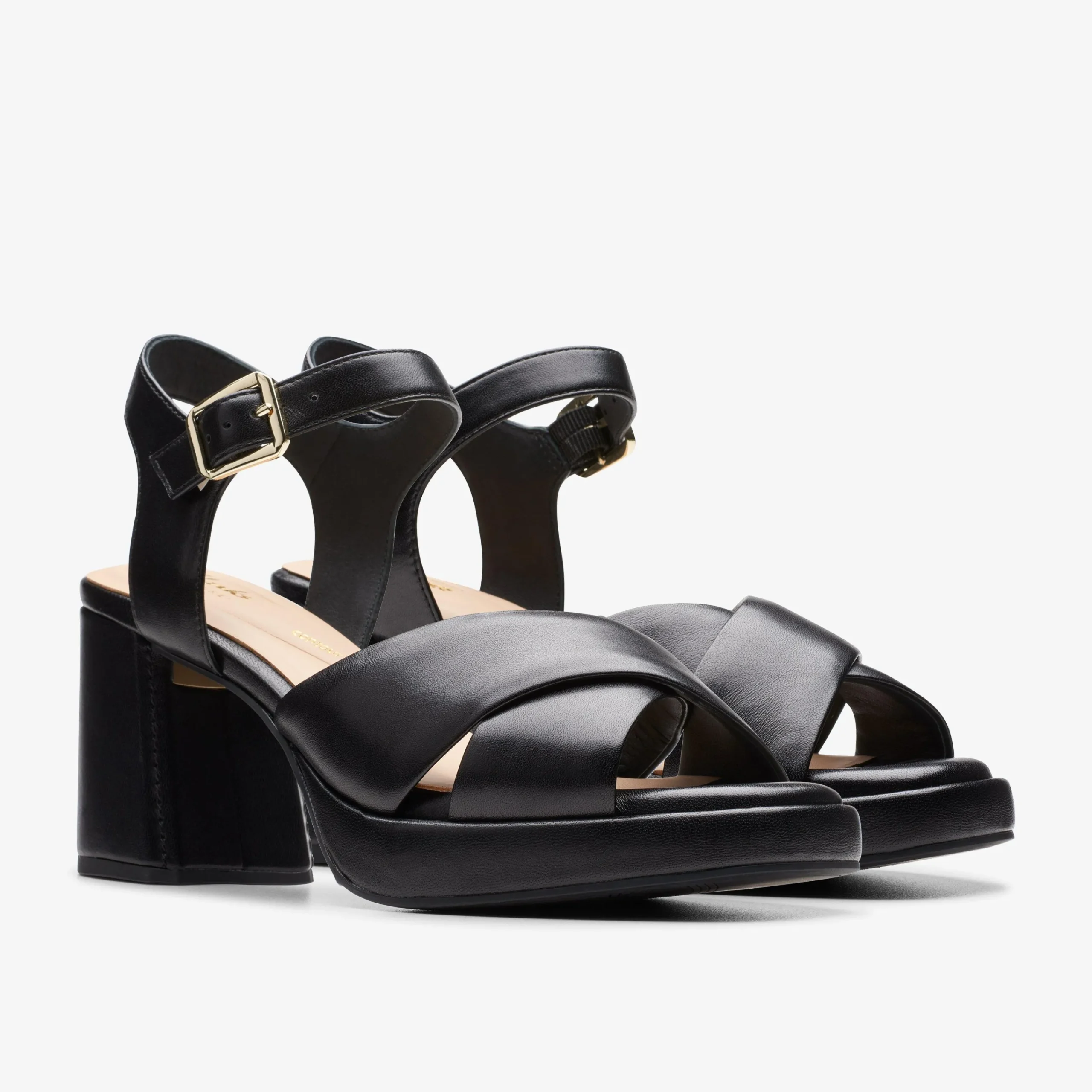 Clarks Ritzy 75 Rae Black Leather Clearance