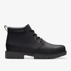 Clarks Rossdale Mid Black Leather Outlet
