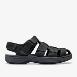 Clarks Saltway Cove Black Leather Hot